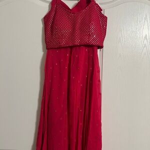 Elegant Red Kids Dress